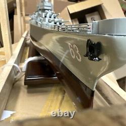 Modèle de navire USS MISSOURI BB-63, cuirassé, 40 pouces de long, préconstruit en bois / métal