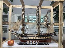Modèle de navire à voiles USS Essex Tall de 1799, modèle de navire en bois fabriqué à la main, 32 pouces de longueur