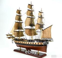 Modèle de navire à voiles USS Essex Tall de 1799, modèle de navire en bois fabriqué à la main, 32 pouces de longueur