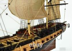 Modèle de navire à voiles USS Essex Tall de 1799, modèle de navire en bois fabriqué à la main, 32 pouces de longueur
