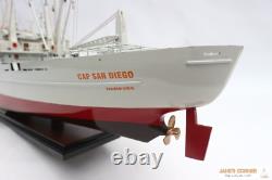 Modèle de navire cargo CAP SAN DIEGO 39,4 cm 100 cm Modèle de bateau en bois Haute qualité