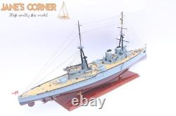Modèle de navire de guerre HMS INVINCIBLE 1907 (WWI) 40,2 Modèle de bateau haute qualité