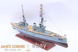 Modèle de navire de guerre HMS INVINCIBLE 1907 (WWI) 40,2 Modèle de bateau haute qualité