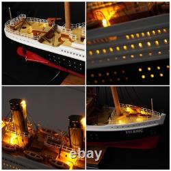Modèle de navire en bois RMS Titanic avec lumières 23 Modèle de navire RMS Titanic