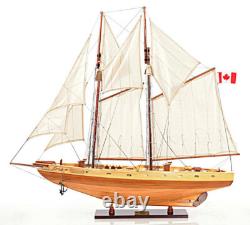 Modèle de navire en bois Schooner Bluenose II, voilier de 38 pouces, entièrement construit et assemblé.