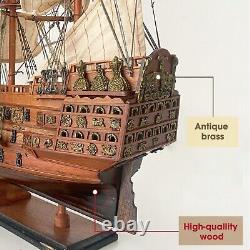 Modèle de navire en bois Sovereign of Seas de 1440, navire de guerre 23.