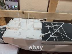 Modèle de navire en bois fait main de l'hôpital USNS Comfort, NOUVEAU 36 X 5 X 7