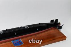 Modèle de sous-marin USS Bergall SSN-667, Marine des États-Unis, modèle à l'échelle, acajou, esturgeon