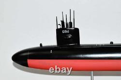 Modèle de sous-marin USS Cavalla SSN-684, Marine américaine, modèle réduit, acajou, Sturgeon