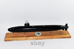 Modèle de sous-marin USS Columbia SSN-771 (coque noire), marine, modèle à l'échelle, acajou, 20