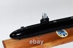 Modèle de sous-marin USS Columbia SSN-771 (coque noire), marine, modèle à l'échelle, acajou, 20