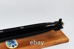 Modèle de sous-marin USS Columbia SSN-771 (coque noire), marine, modèle à l'échelle, acajou, 20