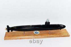Modèle de sous-marin USS Columbia SSN-771 (coque noire), marine, modèle à l'échelle, acajou, 20