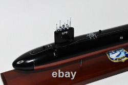 Modèle de sous-marin USS Silversides SSN-679, US Navy, modèle réduit en bois d'acajou