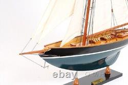 Modèle de voilier Pen Duick en bois peint Bateau à voile Yacht Modèle Décoration nautique