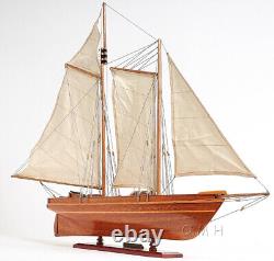 Modèle de voilier américain en bois de 33 pouces - Réplique de bateau neuf