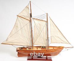 Modèle de voilier américain en bois de 33 pouces - Réplique de bateau neuf