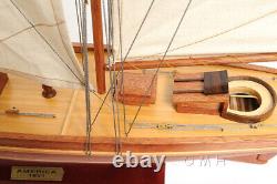 Modèle de voilier américain en bois de 33 pouces - Réplique de bateau neuf