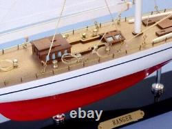 Modèle de voilier de course Ranger en bois de 20 pouces pour la décoration nautique de la maison