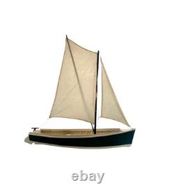 Modèle de voilier en bois Décoration nautique côtière vintage