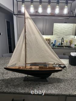 Modèle de voilier sloop en bois de qualité supérieure 33L 37T avec fittings en laiton