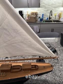 Modèle de voilier sloop en bois de qualité supérieure 33L 37T avec fittings en laiton