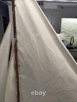 Modèle de voilier sloop en bois de qualité supérieure 33L 37T avec fittings en laiton