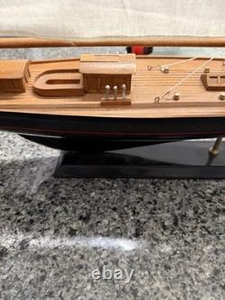 Modèle de voilier sloop en bois de qualité supérieure 33L 37T avec fittings en laiton