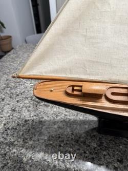Modèle de voilier sloop en bois de qualité supérieure 33L 37T avec fittings en laiton