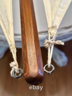 Modèle de yacht à grande échelle VTG en bois/tissu monté au mur, voilier 46x48