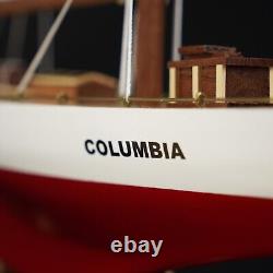Modèle de yacht en bois Columbia 1958, voilier de 24 pieds construit, bateau de la Coupe de l'America 160