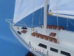 Modèle de yacht en bois de 15 pouces - Bateau à voile Catalina - Bateau à voile - Décoration nautique