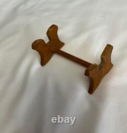 Modèle en bois ancien fait à la main d'un bateau junk chinois acheté en 1952