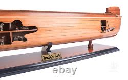 Modèle en bois de bateau à coque ouverte de l'Arche de Noé 33 Réplique Décor de l'inondation biblique