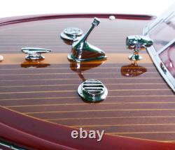 Modèle en bois de bateau à moteur RC Ready Riva Aquarama 35 Runabout en acajou Modèle en bois de bateau à moteur RC Ready Riva Aquarama 35 Runabout en acajou
