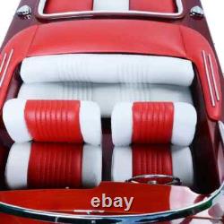 Modèle en bois de bateau à moteur RC Ready Riva Aquarama 35 Runabout en acajou