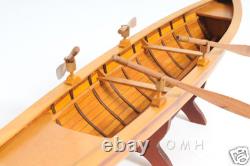 Modèle en bois de bateau à rames Boston Whitehall Row Boat 24 Tender Neuf
