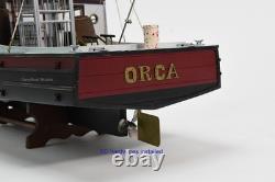 Modèle en bois de bateau chasseur de requins orque conçu pour RC