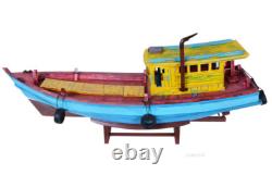 Modèle en bois de bateau de réfugié de pêche du Sud Vietnam 28 Tau Vuot Bien construit nouveau