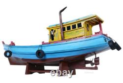 Modèle en bois de bateau de réfugié de pêche du Sud Vietnam 28 Tau Vuot Bien construit nouveau