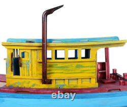 Modèle en bois de bateau de réfugié de pêche du Sud Vietnam 28 Tau Vuot Bien construit nouveau