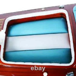 Modèle en bois de bateau de vitesse peint Riva Aquarama 26,5 en acajou italien neuf