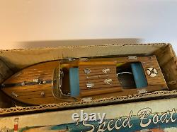 Modèle en bois de bateau rapide Aristo-Craft fabriqué au Japon, fonctionnant sur batteries avec boîte jouet