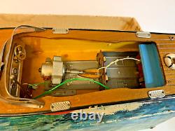 Modèle en bois de bateau rapide Aristo-Craft fabriqué au Japon, fonctionnant sur batteries avec boîte jouet