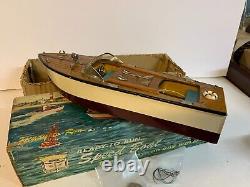 Modèle en bois de bateau rapide Aristo-Craft fabriqué au Japon, fonctionnant sur batteries avec boîte jouet