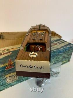 Modèle en bois de bateau rapide Aristo-Craft fabriqué au Japon, fonctionnant sur batteries avec boîte jouet