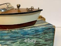 Modèle en bois de bateau rapide Aristo-Craft fabriqué au Japon, fonctionnant sur batteries avec boîte jouet