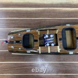 Modèle en bois de bateau rapide à triple cockpit 25