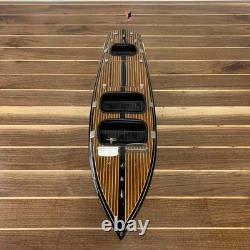 Modèle en bois de bateau rapide à triple cockpit 25