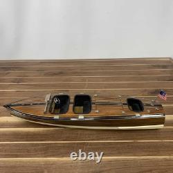 Modèle en bois de bateau rapide à triple cockpit 25